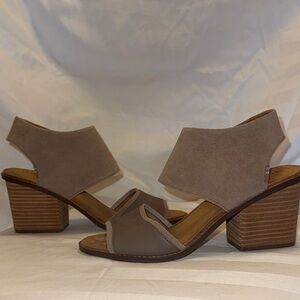 Toms Women’s Taupe Block Heel Sandals